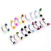 20 Pcs Stainless Steel Ball Barbell Curved Eyebrow Rings Bar Tragus Ear Piercing