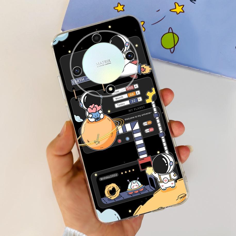 Чехол для Honor X9b 5G 2023 Модный Цветочный Прозрачный Силиконовый Мягкий Задний Чехол Для Honor X9a RMO-NX1 Funda HonorX9 X 9 X 9B X 9A Coque