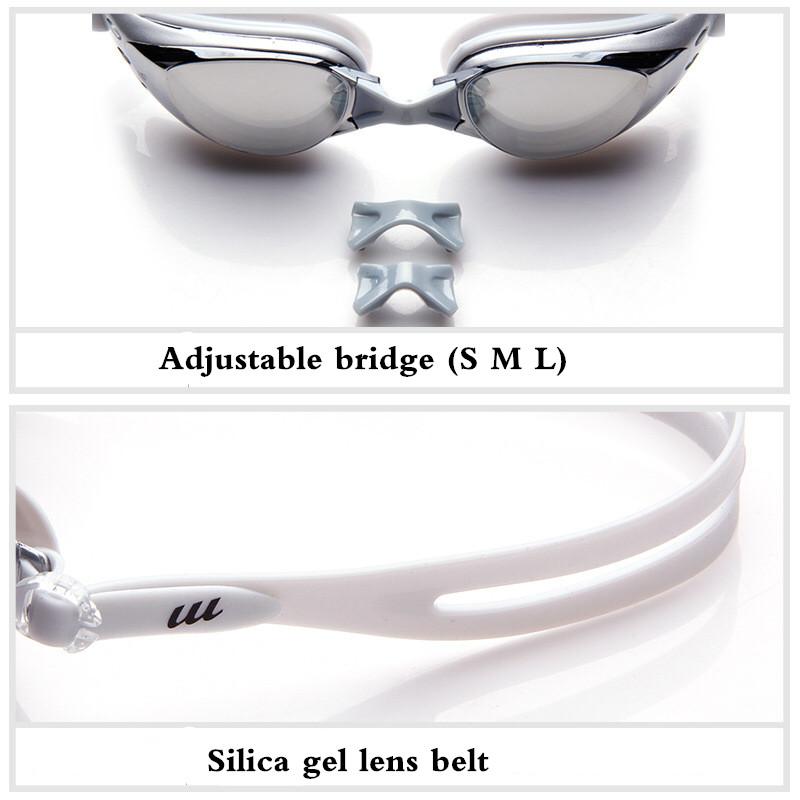 Спортивные взрослые очки для плавания с близорукостью для мужчин и женщин, диоптрийные очки для плавания, противотуманные водонепроницаемые силиконовые очки для плавания -1,5 до -8,0