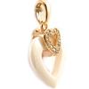 Les Trésors De Lily [L4673] - Gold Plated Pendant 'Love' White (ceramic) Gold Pink - 20x15 Mm