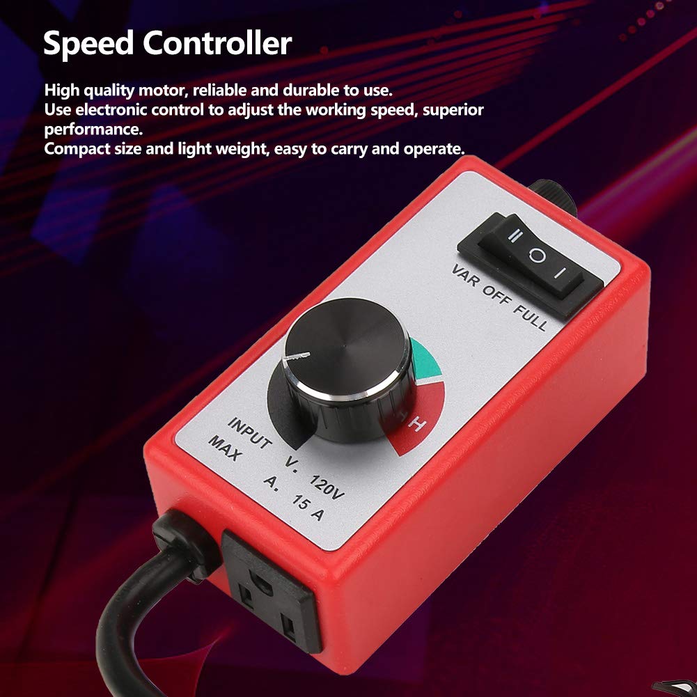 Red Plastic Router Speed 120V Variable Speed Controller for Power Electric Router Electric Motor Red Controller, Tools, Motors, Fans, Governor,