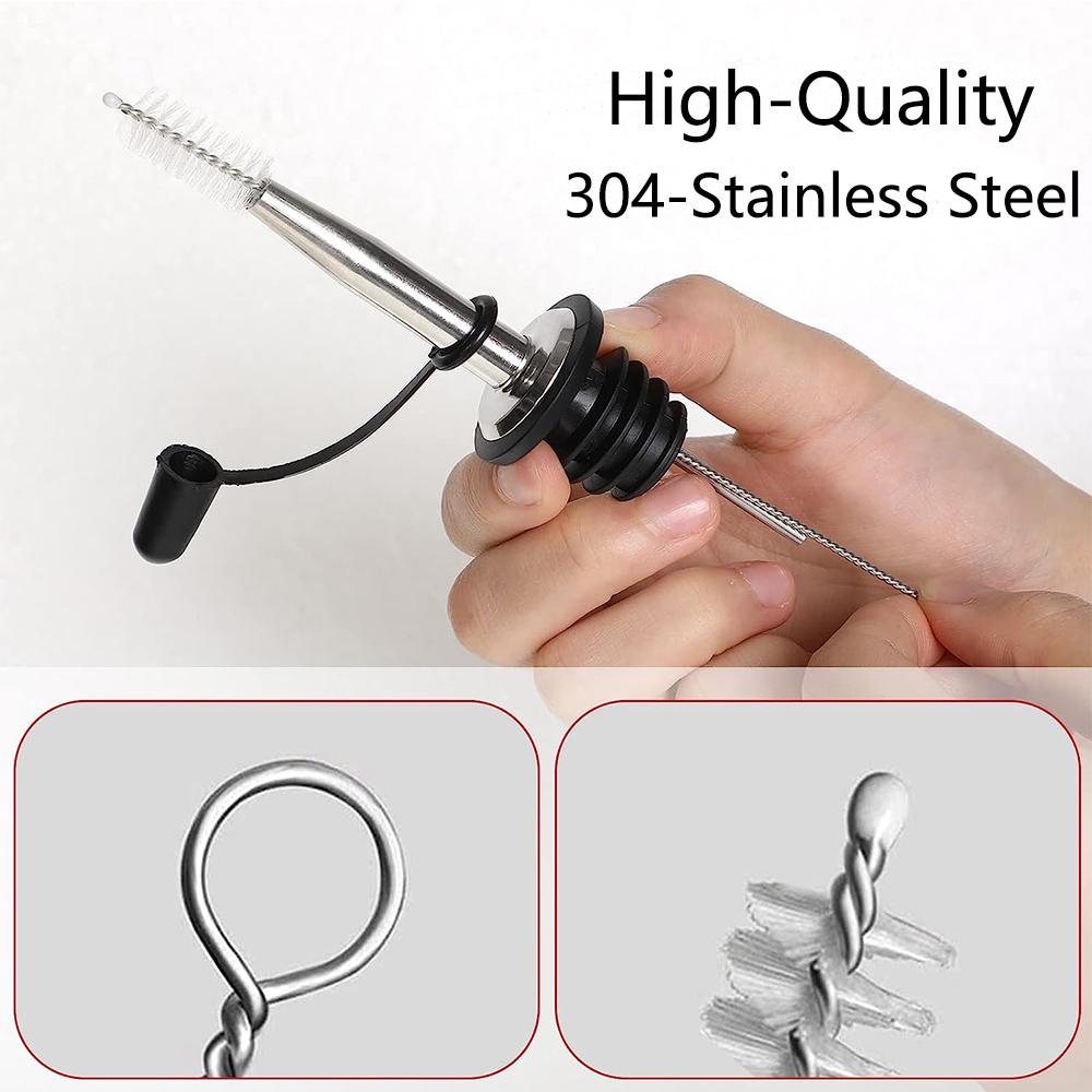 8 шт. нержавеющих пуреров с силиконовыми пылезащитными колпачками подходят для баров, ресторанов