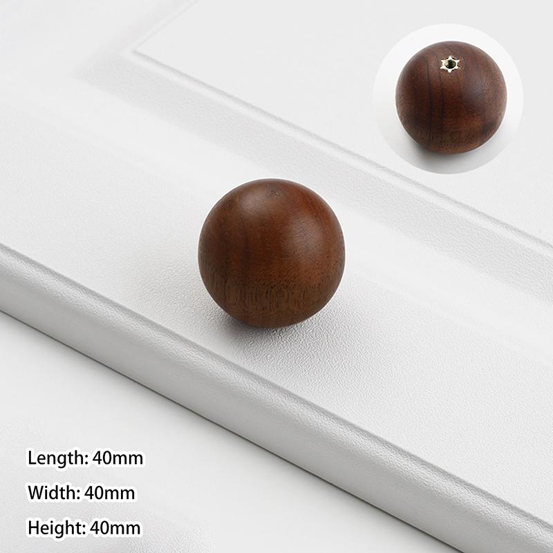 Wooden Door Handles Ball Knob Drawer Pulls Natural Beech Furniture Handles For Cabinets And Drawers Knobs Wardrobe Pulls