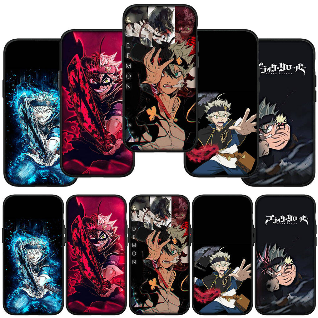 Для Samsung Galaxy S25 S24 S23 S22 Ultra FE Plus A17 A37 A57 A56 A55 A06 A16 A15 A36 A26 A35 A05 A25 A54 A34 Чехол для телефона Комиксы Аста Черный Клевер Обложка