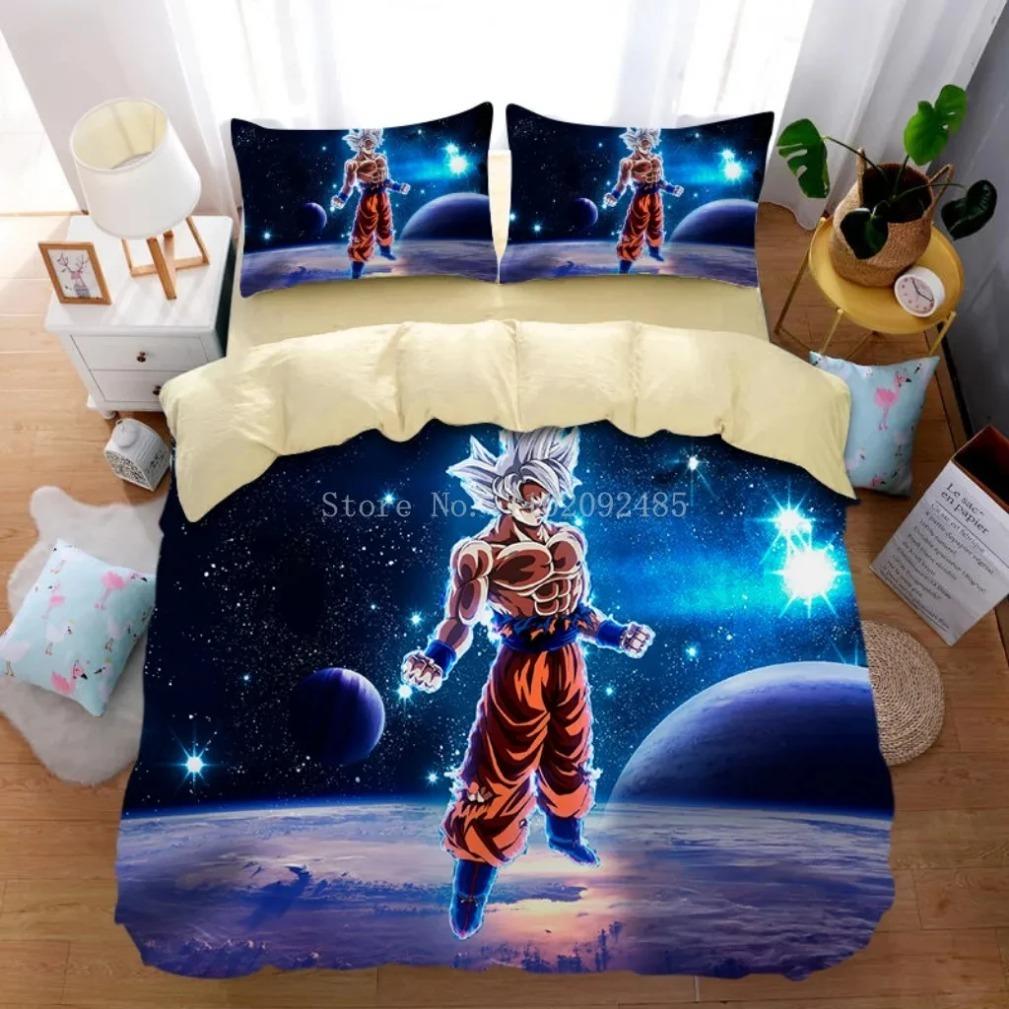 Комплект постельного белья «Anime Dragon-Ball», пододеяльник «Goku», комплект стеганого одеяла «Super Saiyan», комплект постельного белья для взрослых детей и подростков