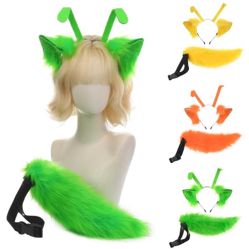 1 Pcs/set Pointed Ear Furry Cat Ears Headband Headdress Cosplay Tail Halloween Headbands Party