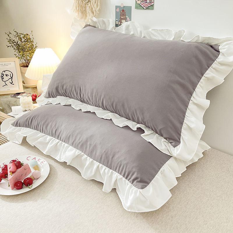 Princess Pillowcases with Ruffles Multiple Sizes Pillow Cover Comfortable Pillow Case for Adults Kids