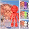 3D-печатная фигурка скелета астронавта, шарнирная игрушка, три цвета