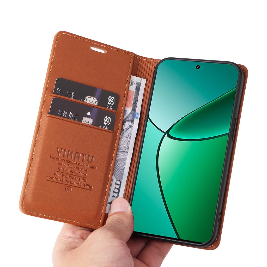 YIKATU YK-001 Для Realme 12 4G/12+ 5G Чехол Кожаный чехол для телефона с магнитной застежкой