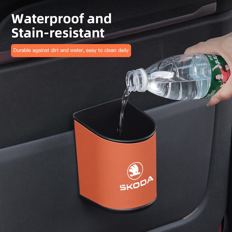 HIAQ2 Car Door Back Seat Cup Holder Storage Box Organizer Valve Cap For Skoda Kylaq Elroq Kodiaq Octavia Enyaq Kamiq Scala Superb Yeti