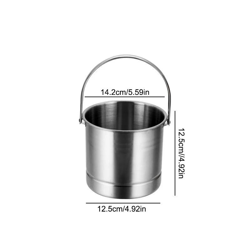 1/3/5L Stainless Steel Ice Bucket Champagne Wine Cooler Ice Maker Bucket For Bar Parties Chilling Beer Snack Bucket Container
