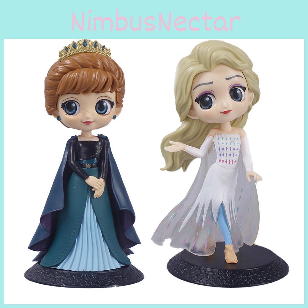 Frozen Pvc Elsa Anna Action Figure Toy Model Cake Topper Home Decor Birthday Gift