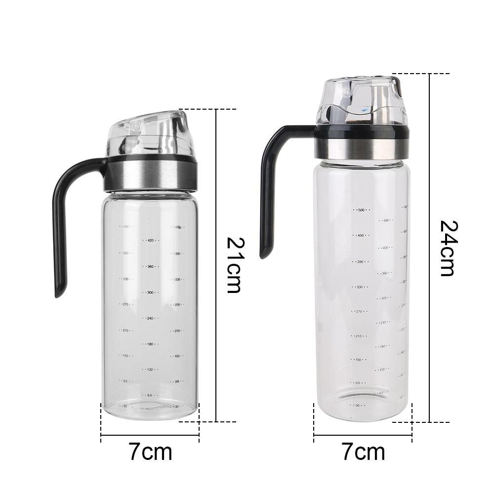 С автоматической откидной крышкой для оливкового масла, бутылка-дозатор для приправ, герметичный кухонный инвентарь, прозрачное стекло