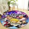 Personalized S-Seven Deadly Sins Round Chair Office Rug - Perfect for Mat, Office Chair & More - Ideal Gift for Birthdays and Holidays