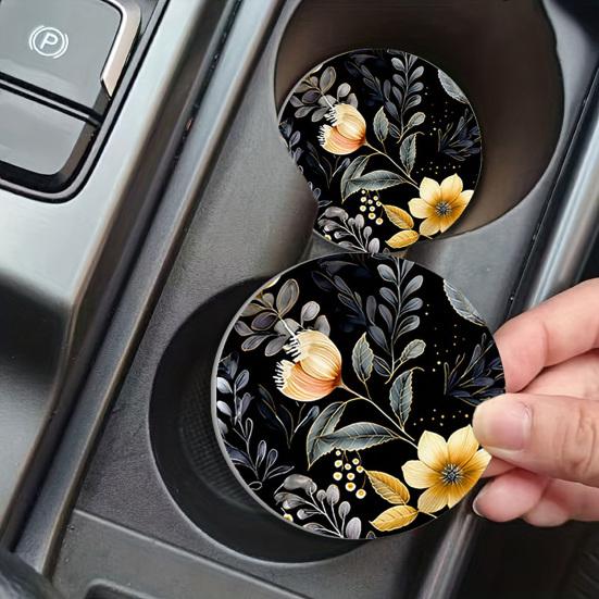 Huaqianguhh 2 шт. Автомобильные подставки под стаканы, Нецарапающие силиконовые держатели для стаканов, Износостойкие термостойкие подкладки, Защита от ожогов, царапин, пятен для путешествий