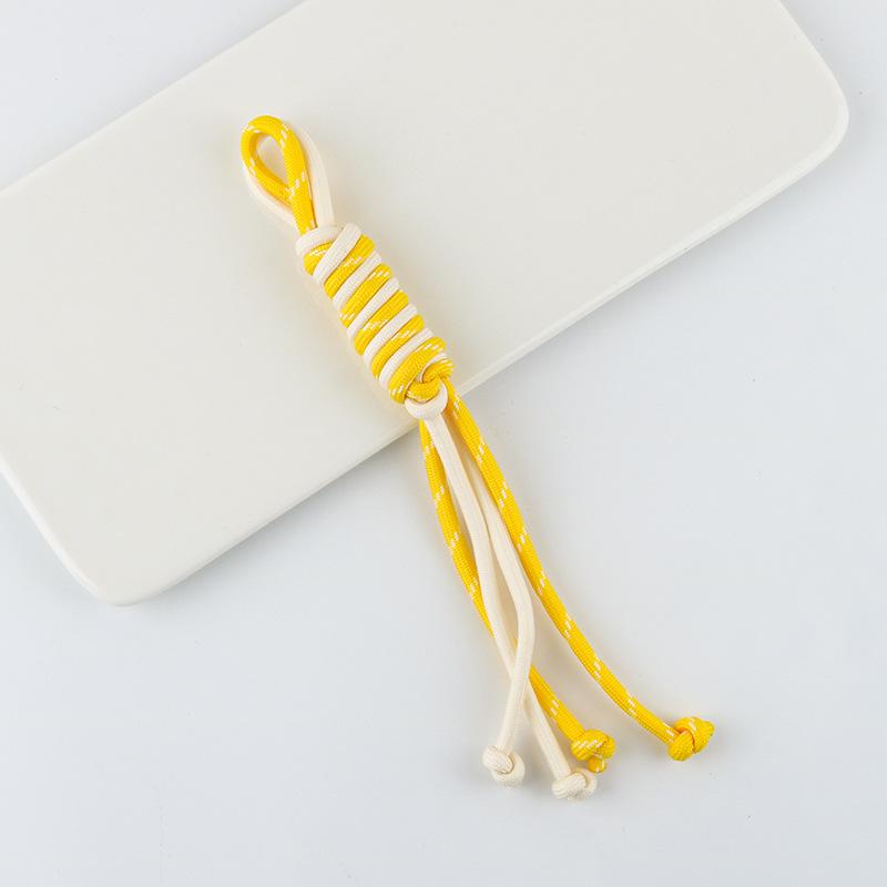 Многоцветный Трендовый Контрастный Дизайн Нейлоновая Ручная веревка Брелок Ручное плетение Дизайн Подвеска на сумку Брелок