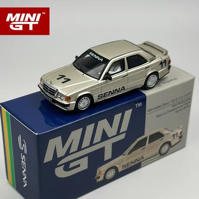 МИНИГТ 1:64 Mercedes-Benz 190E 2.3-16 #11 Айртон Сенна 1984 Металлическая модель автомобиля 1076