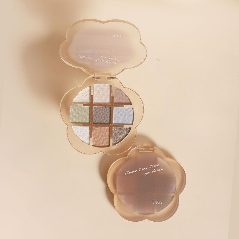 Девятицветная палитра теней для век Thrilling Flower Mist, осветляющая перламутровые матовые тени естественного цвета для весны и лета