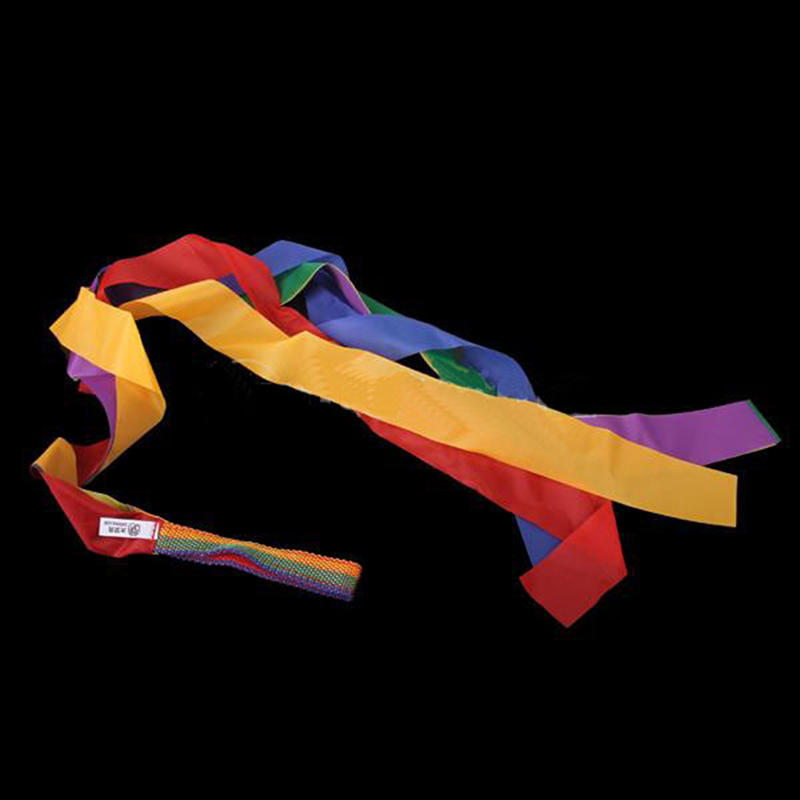 Rainbow Ribbon Children Sport Rhythmic Gymnastics Exercises Cheerleading Fitness