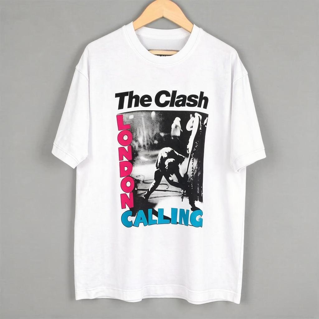 The Clash TShirt London Calling Punk New Wave Sex Pistols Ramones The Damned Unisexs Clothing Short Sleeve Shirt