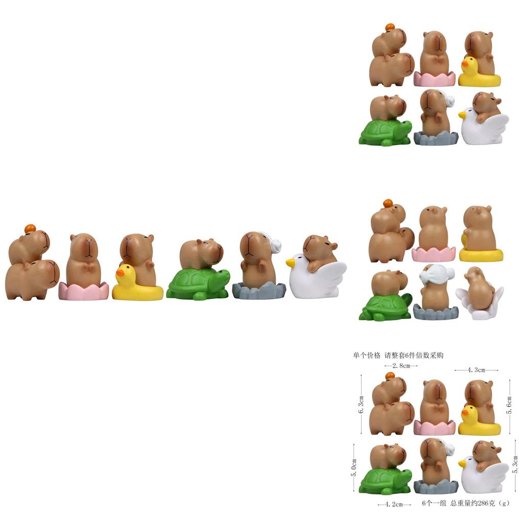 Capybara Creative Micro Garden Figurine Pvc With Turtle Goose Duck Design For Home Decor And Gift Exchange