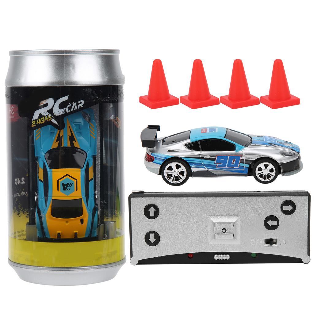 Mini RC Car with Can Box Power Induction Fourway Remote Control APP Dual Mode Child Toy Model(Blue )
