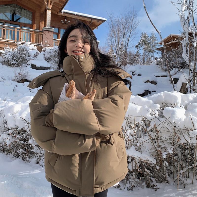 Короткая хлопковая куртка с принтом «Любовное сердце» для мужчин и женщин, куртка для пар, теплая хлопковая куртка, модная женская повседневная куртка, верхняя одежда