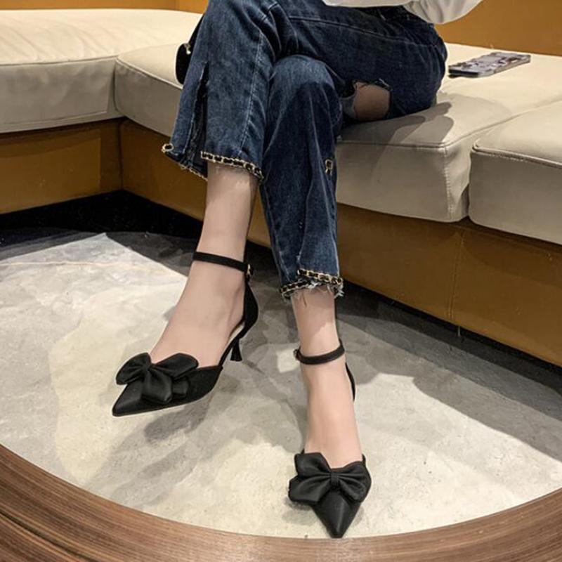 Женская обувь, дизайнерская роскошная элегантная женская обувь на каблуке «котенок», летние женские туфли на высоком каблуке, вечерние модные туфли-лодочки