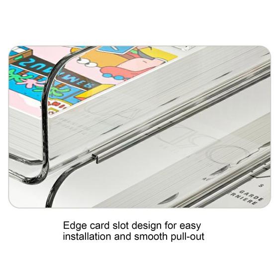 2Pcs Layered Stackable Desk Organizer Paper Tray Transparent Design Multi-Functional Storage Container Desk Accessories