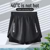 Мужские быстросохнущие спортивные шорты для бега, езды на велосипеде и баскетбола с подкладкой из ледяного шелка – летние тренировочные брюки с тремя точками крепления