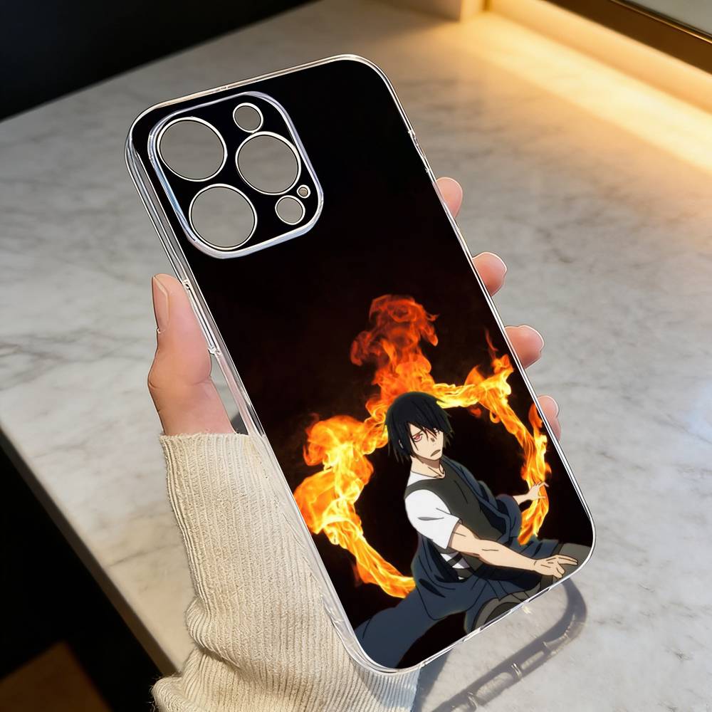 Чехол для телефона с логотипом Беннимару Шинмона из Fire Force для iPhone 17 16 15 14 13 12 11 Mini Pro Max Plus Прозрачный чехол