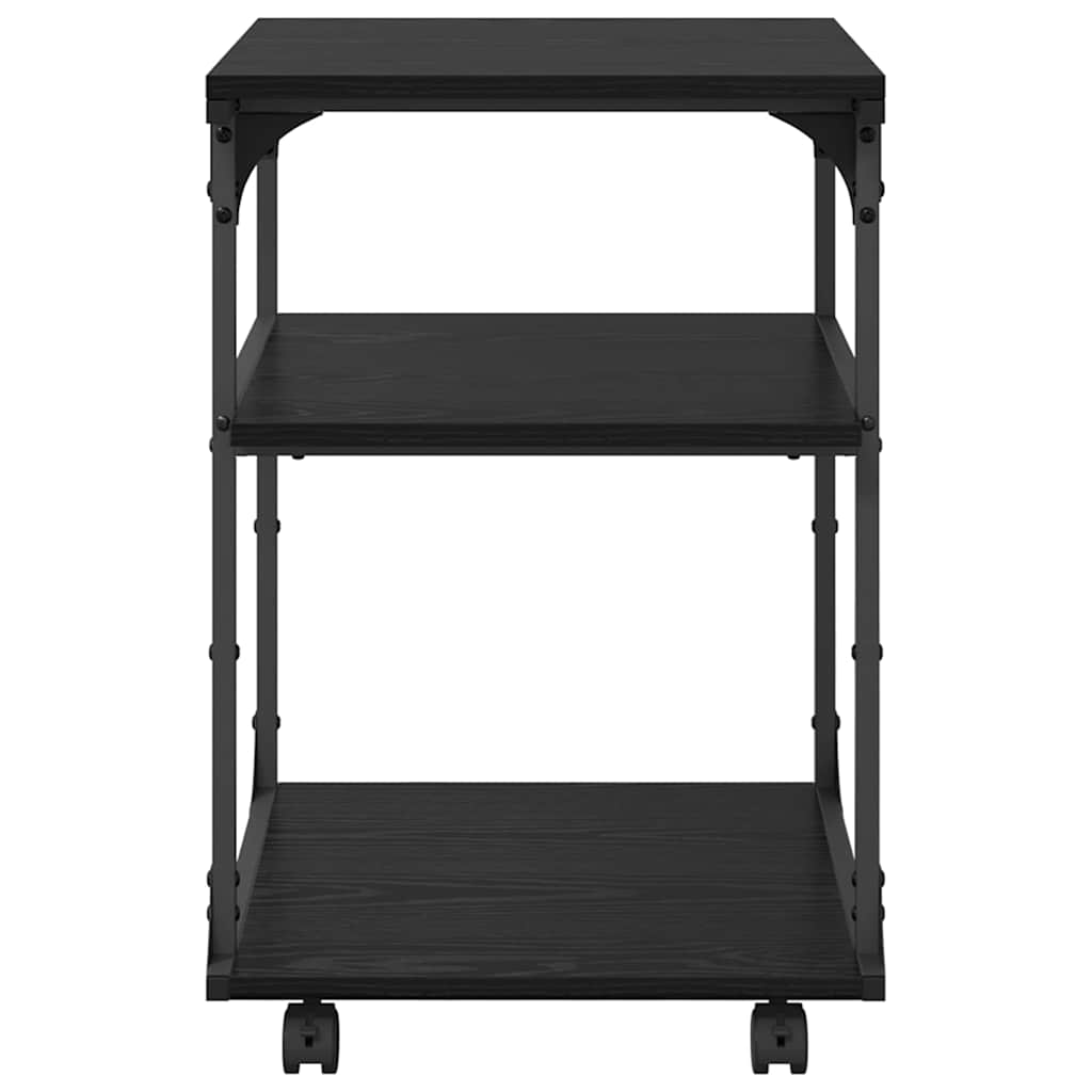 Printer Stand Black Oak Effect 43 x 48 x 64 cm