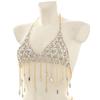 New Trend Crystal Beading Luxury Style Diamond-Inlaid Chest Chain Sexy Backless Party Beach Festival Tassel Bra Body Chain Top