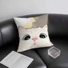 1pc Cute Cat Pillow Case Square Bedroom Sofa Leisure Comfort Cushion Car Living Room Home Decoration