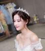 New Bridal Jewelry Simple Handmade Beaded Crown Pearl Tiara Wedding Dress Hair Accessories for Women