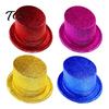 Shiny Circus Clown Hat for Shows Top Hats, Glitter Adult Kids, Colorful Magician Hat, Victorian Dress Up Christmas Decorative Themed Events