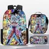 New Anime Cartoon Dragon Ball Backpack Primary and Secondary School School Bag Shoulder Bag Pencil Bag Three-piece Set 36-NMAOV Vxz