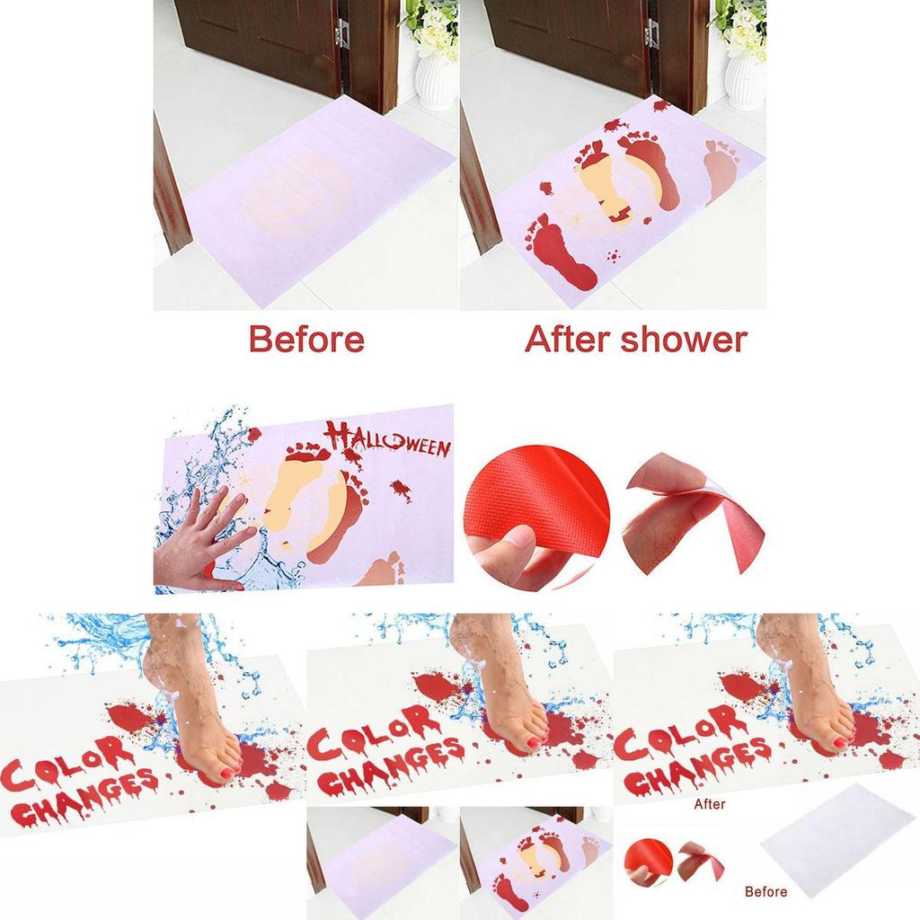 Подарок Хэллоуин 2019 Коврик для душа 'Ванна с кровью' Ковер Подушка Ужасный напольный коврик