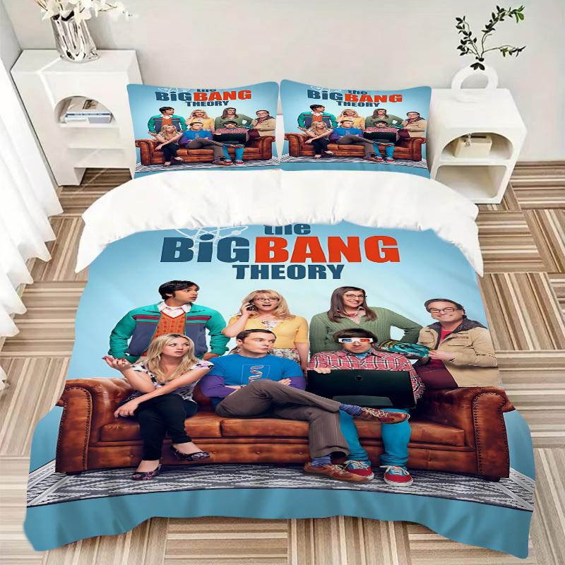 3pcs The Big Bang Theory Duvet Cover Set, 1 Duvet Cover + 2 Pillowcases (No Insert), High-Definition Print, Home & Dorm Set yy251208050