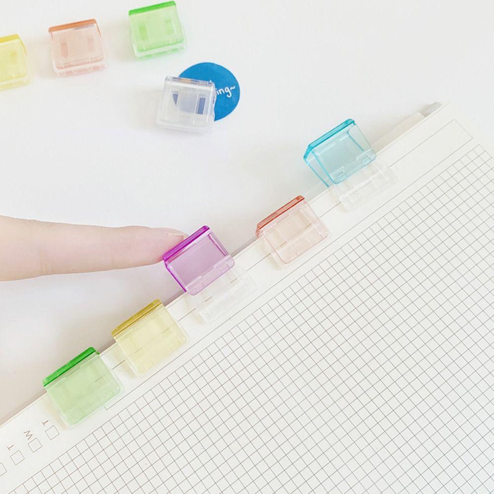 Зажимы для держателя файлов Конфетный цвет Нажимной зажим Угловой зажим Зажим для бумаги для писем Папка для файлов с тестовыми работами