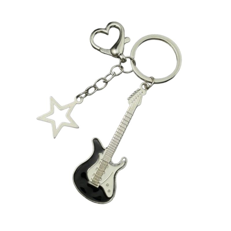 Модная звезда гитара брелок кулон простой висячий декор брелок шарм для кошелька сумки рюкзака