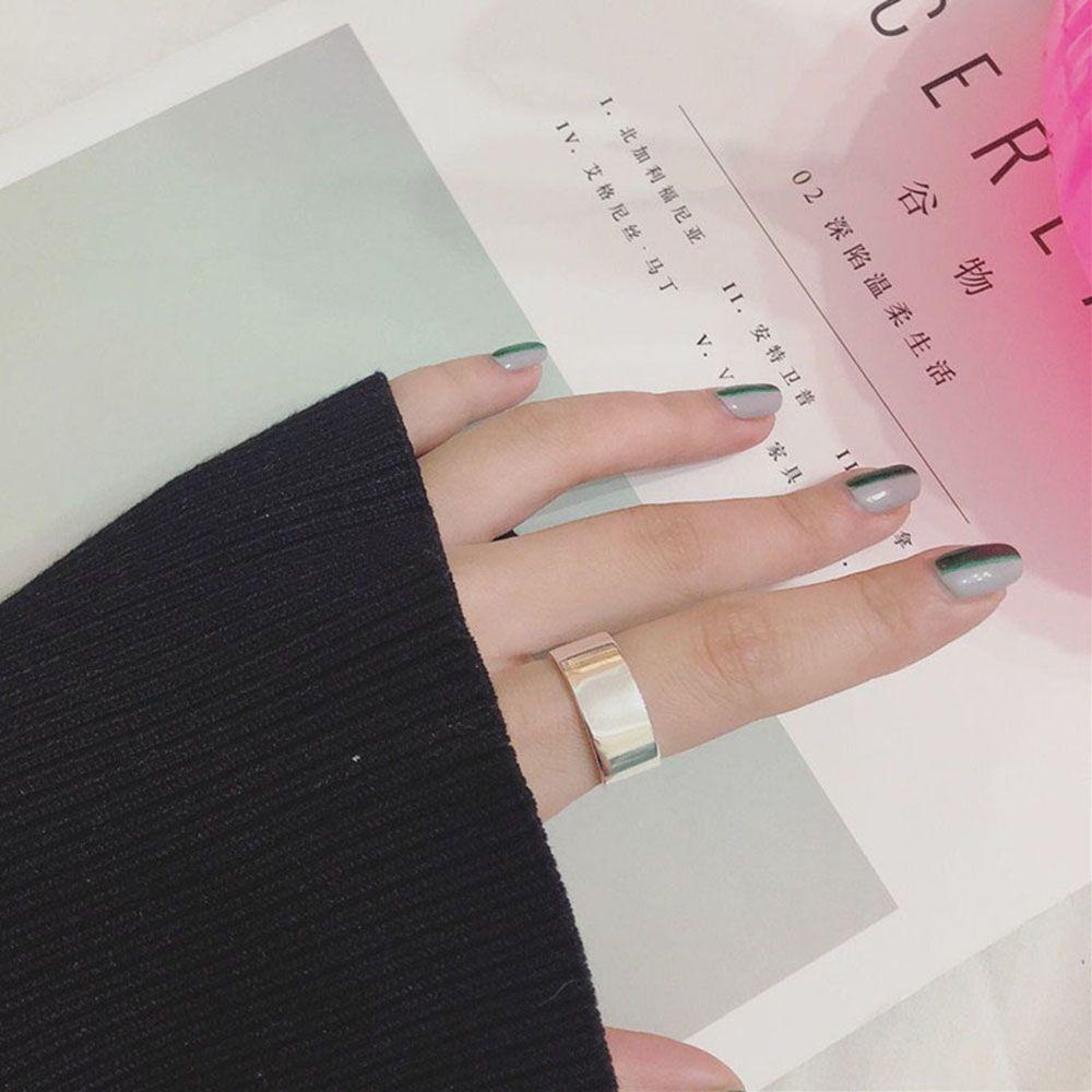 adjustable Simple Gift for Women Smooth Wide Fashion Accessories Thumb Ring Jewelry Finger Ring