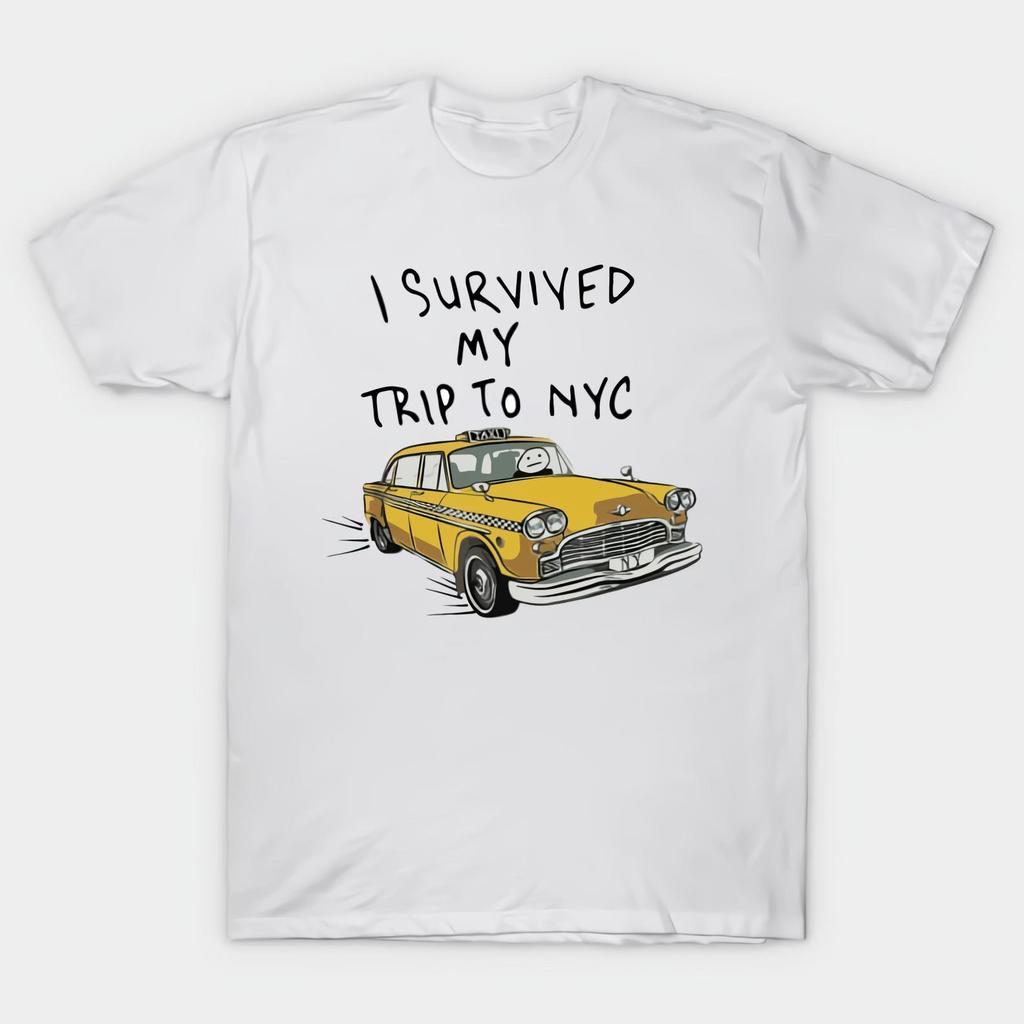 Tom I Survived My Trip To NYC White T shirt Size S-4X Casual