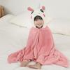 Cartoon Baby Bath Towels Hooded Towel Toddler Bathrobe Warm Coral Fleece Sleeping Swaddle Wrap for Boys Girls Bath Cloak