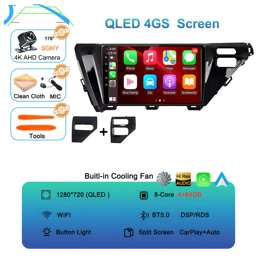 Для Toyota Camry 8 XV 70 2017 2018 2019 2020 Android 14 автомобильный стерео радио навигация GPS мультимедийный плеер головное устройство