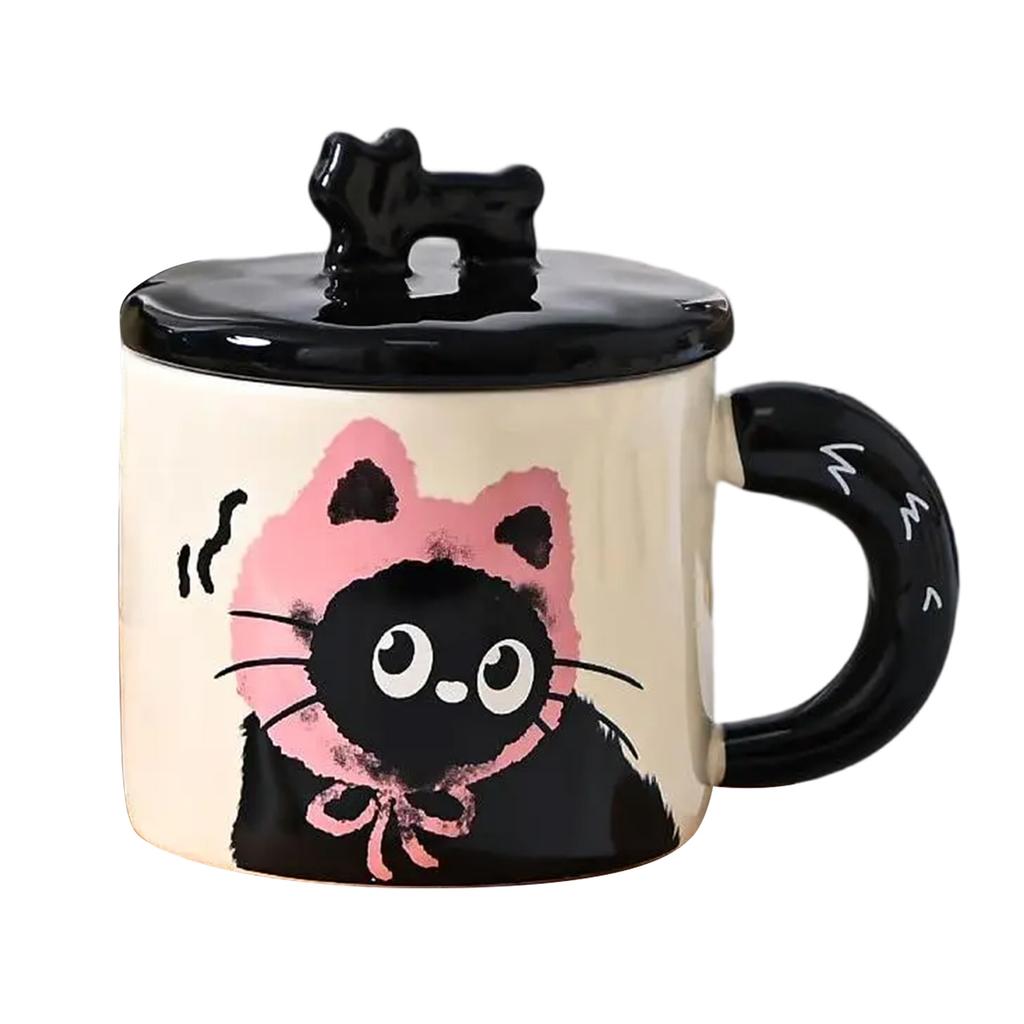 Новая керамическая кружка для кофе объемом 370 мл с изображением кошек, сувенир, подарочная посуда для питья, чашка для офиса и дома