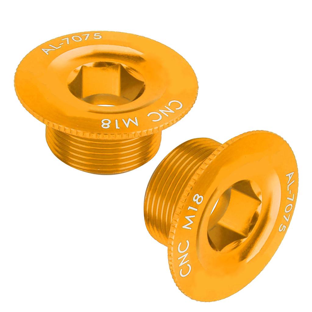 2pcs M18 Bicycle Crank Cover Screw Cap Dustproof Waterproof Aluminum Alloy Parts for Prowheel