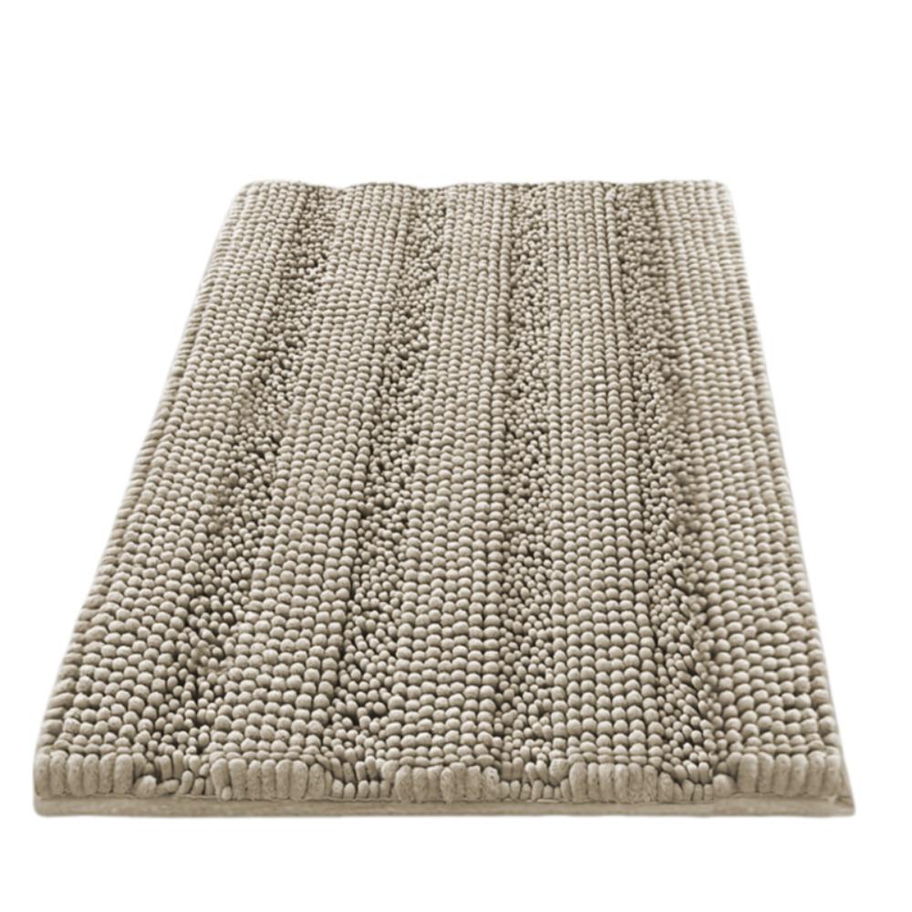 Non-Slip Bathroom Rug Thickened Kitchen Floor Mat Practical Chenille Bath Mat Entryway