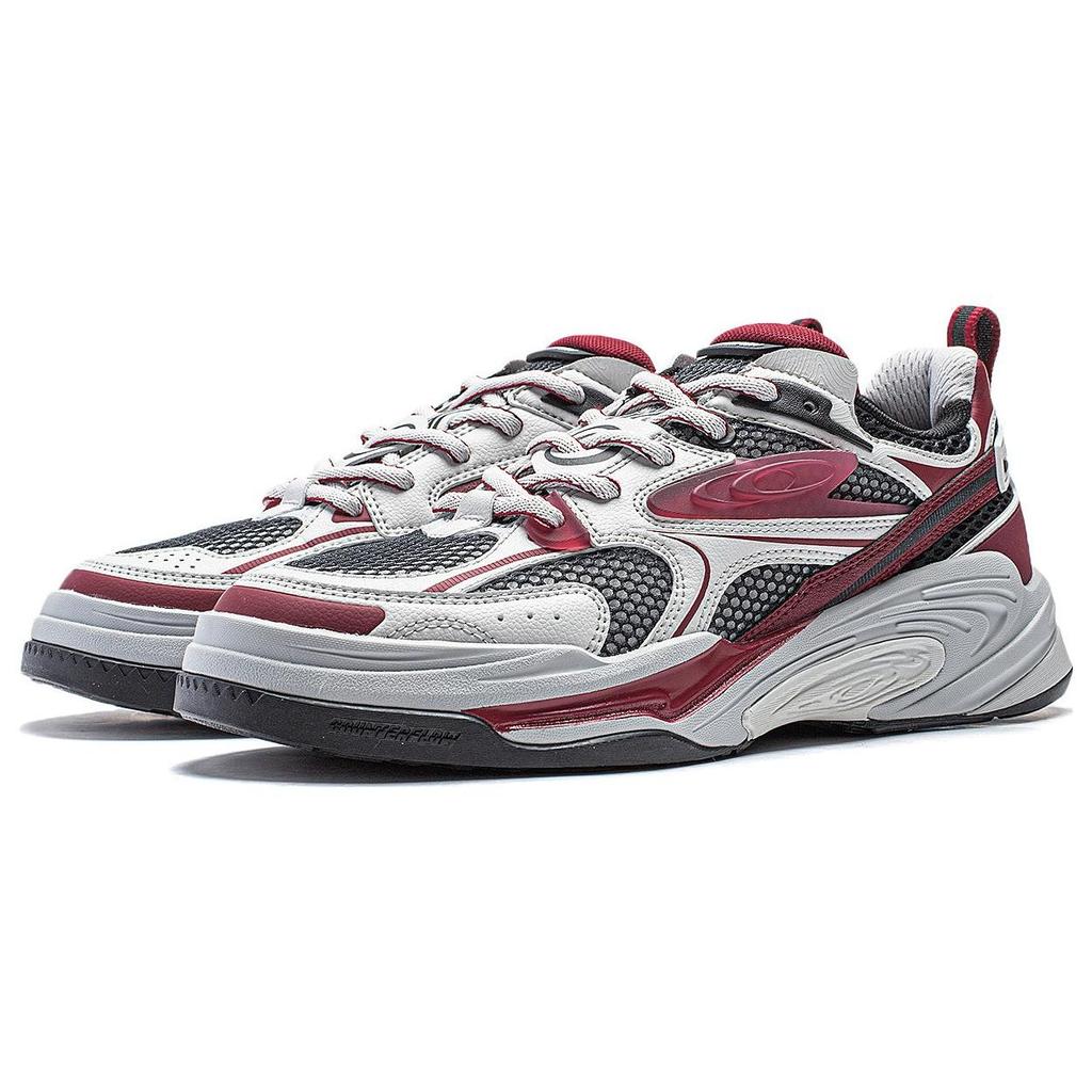 Li-Ning Flash Star 2 CF Series Удобные универсальные нескользящие износостойкие низкие повседневные туфли мужские кроссовки черные серые красные AGLT171-1
