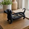Black White Jewelry Storage Tray Dachshund Sausage Dog Entryway Key Holder  Coffee Table